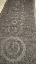 Goldeneye Grå handduk, woven-in logo, 70x20 cm